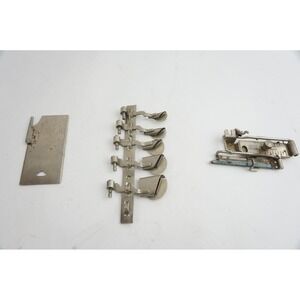 Singer Greist Sewing‎ Machine Puzzle Box Attachments Set Silver 1800s